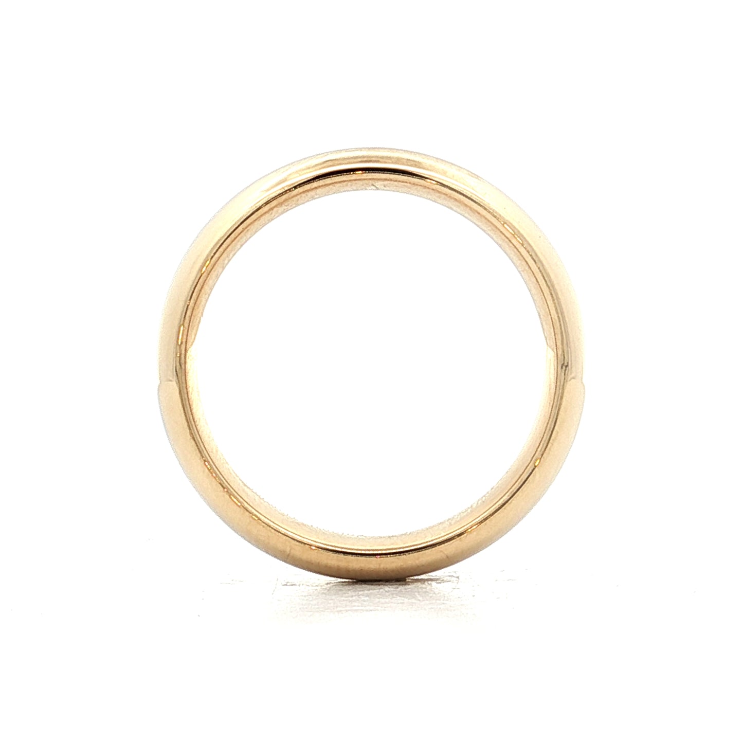 Mens 5mm Half Round Wedding Band 14k Yellow Gold