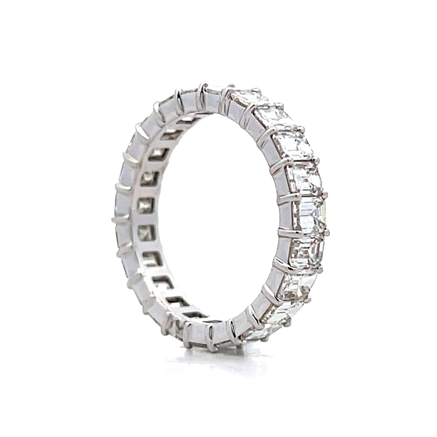 3.79 Emerald Cut Diamond Eternity Band in 18k