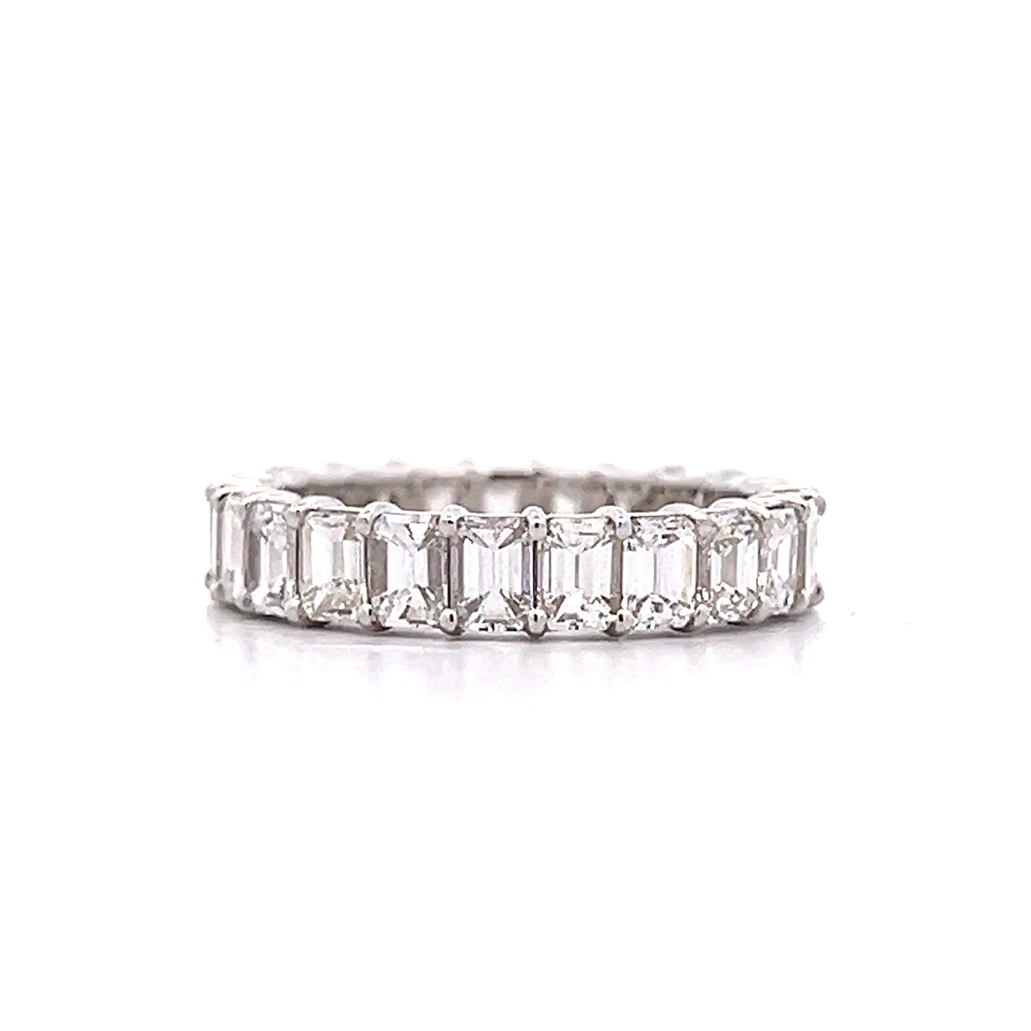 3.79 Emerald Cut Diamond Eternity Band in 18k