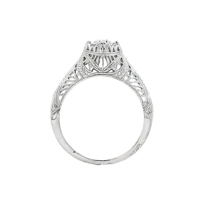 .87 Antique Deco European Diamond Engagement Ring 18k