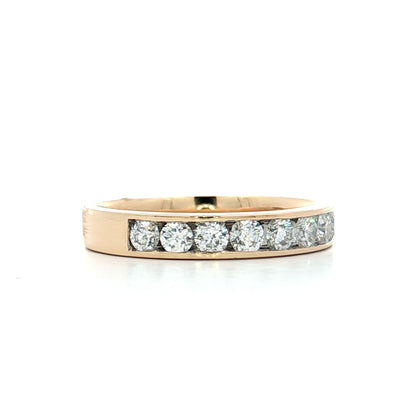 1 Carat Diamond Half Eternity Wedding Band 14k