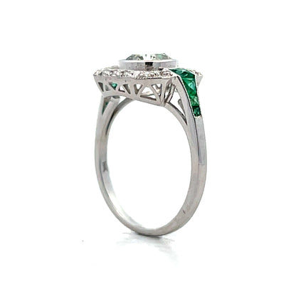 1.51 Vintage Deco Transitional Diamond Engagement Ring 18k