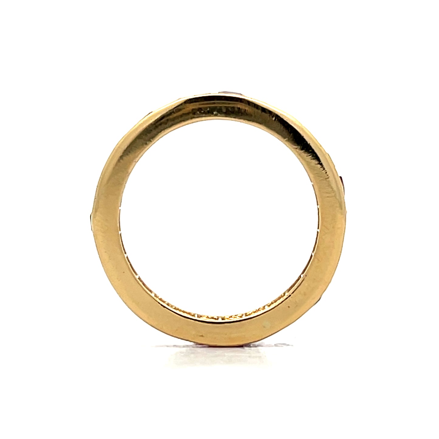 2 Carat Square Cut Ruby Eternity Band 18k