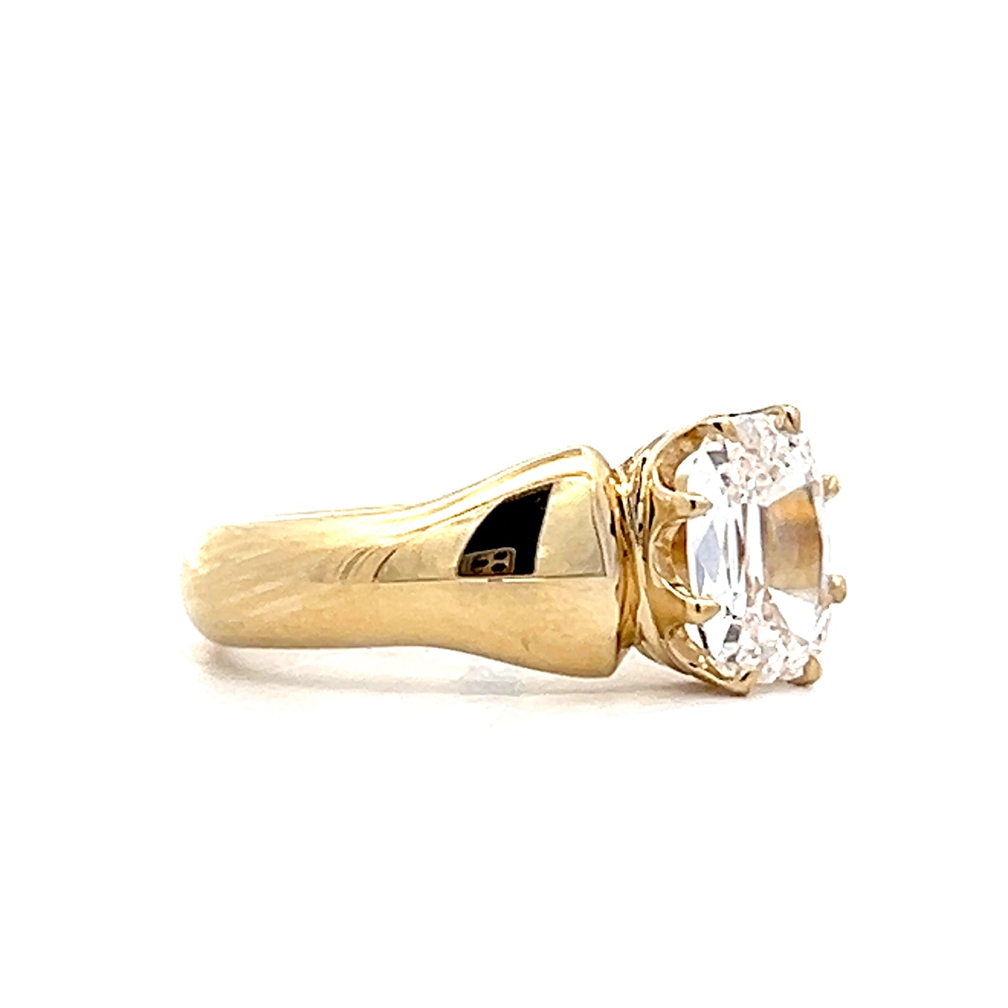 1.09 Old Mine Cushion Cut Diamond Engagement Ring 14k