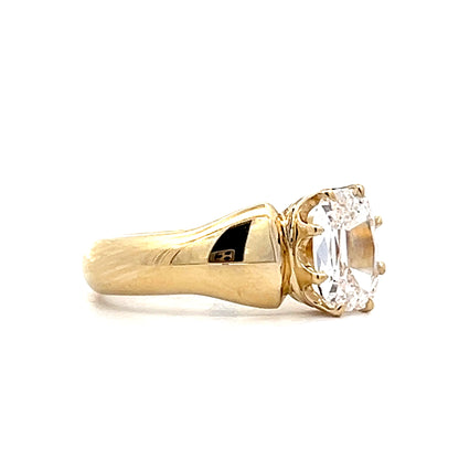 1.09 Old Mine Cushion Cut Diamond Engagement Ring 14k