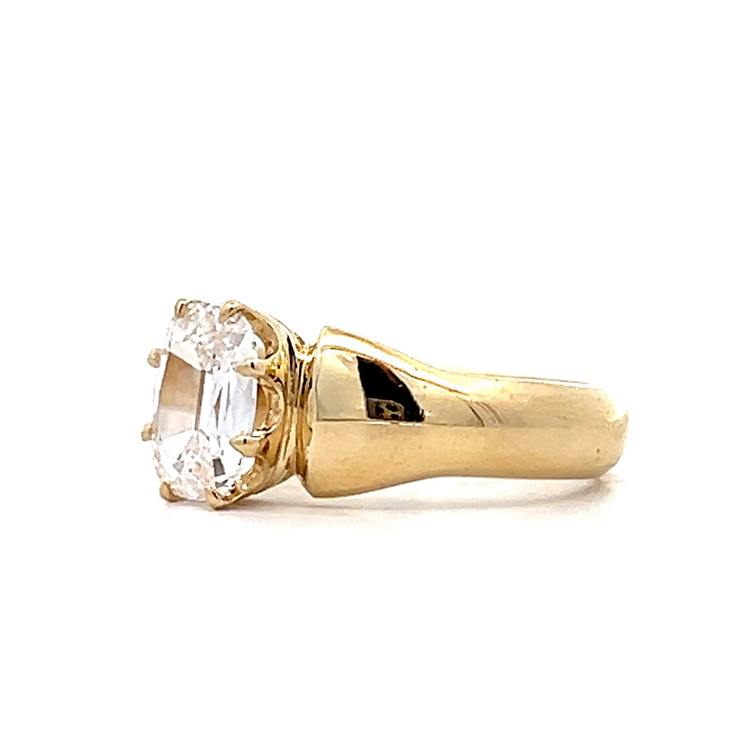 1.09 Old Mine Cushion Cut Diamond Engagement Ring 14k