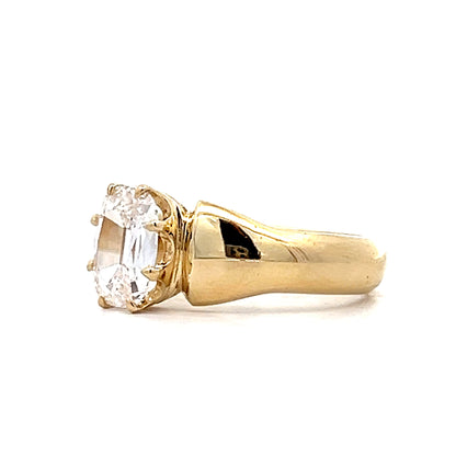 1.09 Old Mine Cushion Cut Diamond Engagement Ring 14k