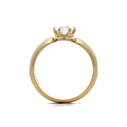 1.09 Old Mine Cushion Cut Diamond Engagement Ring 14k