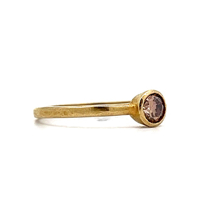 .37 Fancy Light Brown Diamond Engagement Ring 18k