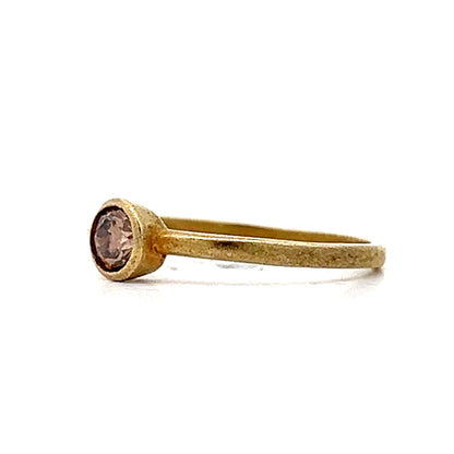 .37 Fancy Light Brown Diamond Engagement Ring 18k