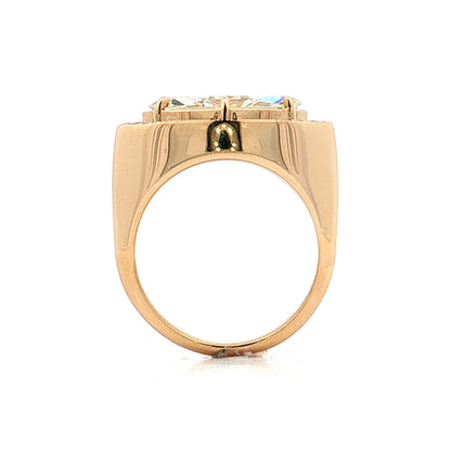 2.84 Marquise Diamond Engagement Ring 18k Yellow Gold