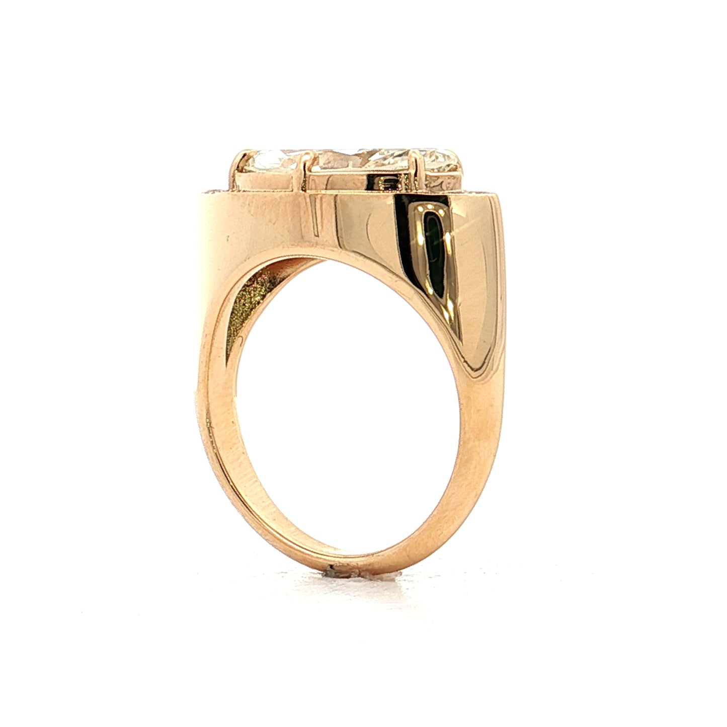 2.84 Marquise Diamond Engagement Ring 18k Yellow Gold