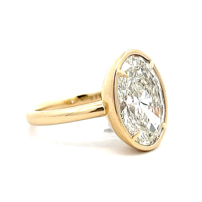 5 Carat Oval Diamond Engagement Ring in 14k