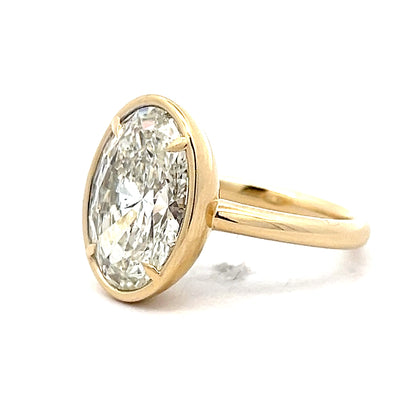 5 Carat Oval Diamond Engagement Ring in 14k