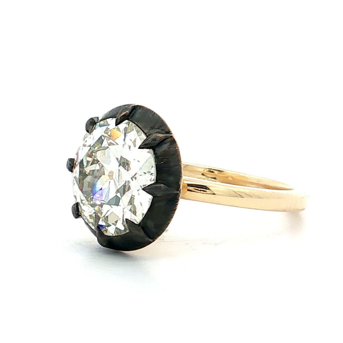 4.81 Old European Diamond Engagement Ring 18k