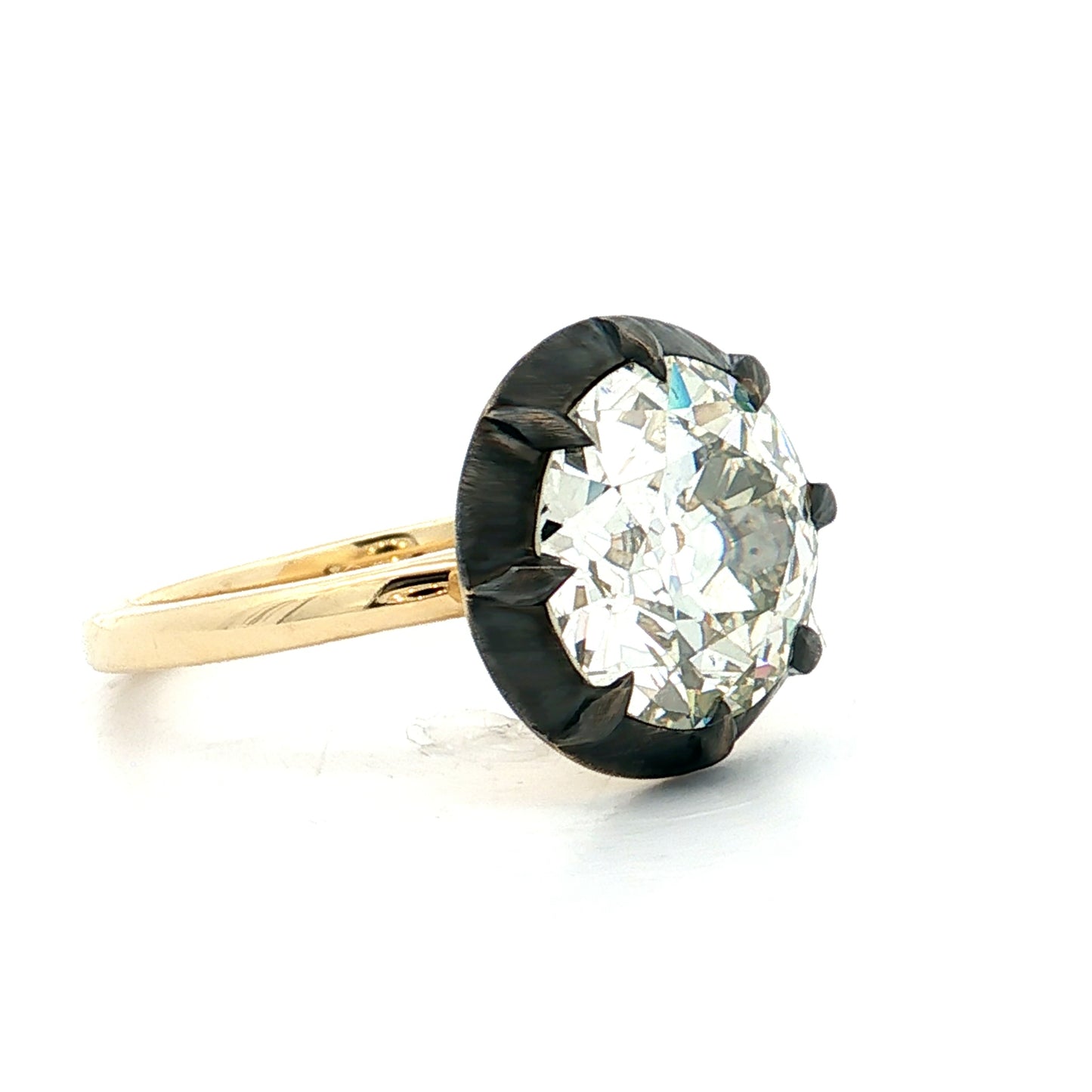 4.81 Old European Diamond Engagement Ring 18k