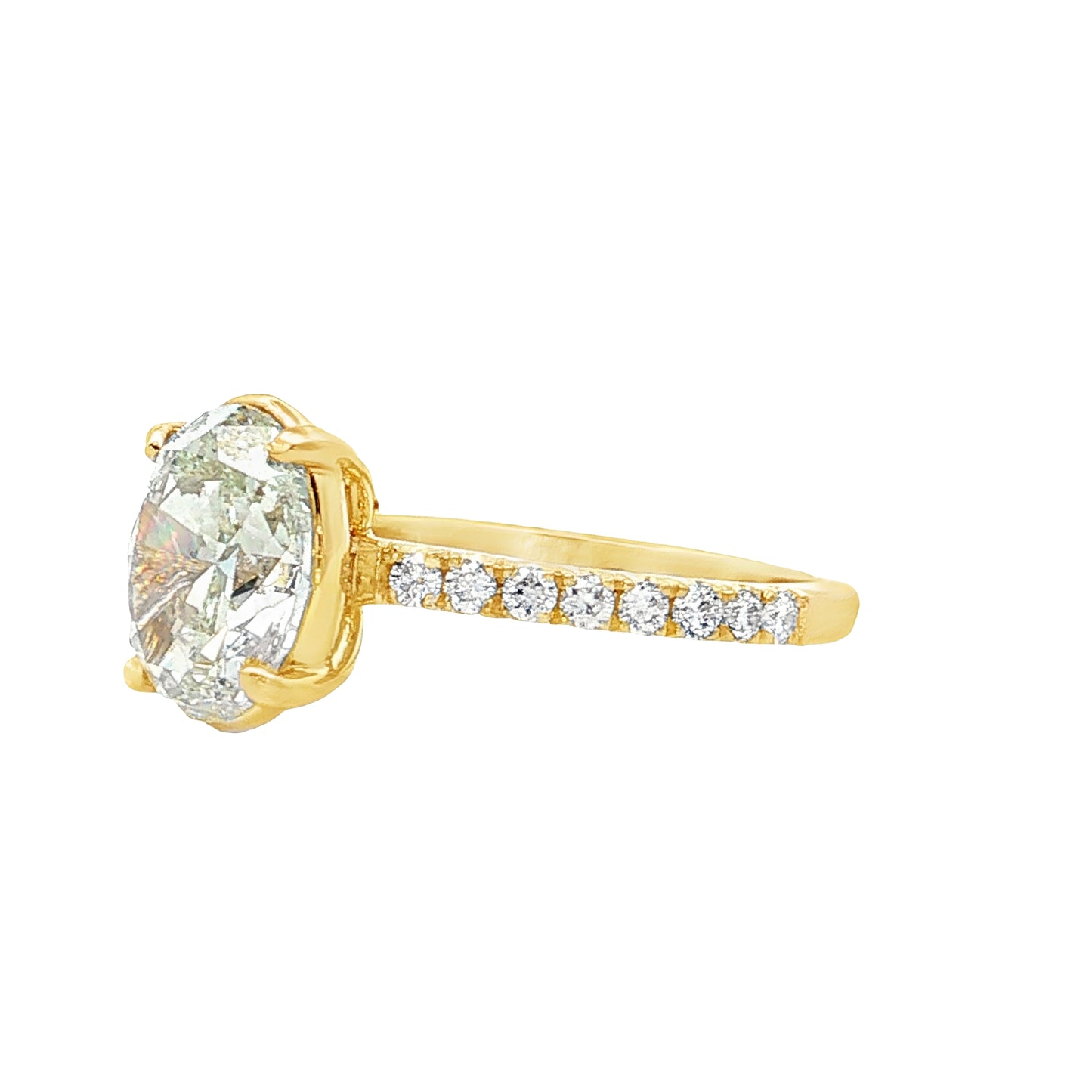 1.90 Oval Diamond Solitaire Engagement Ring 18k