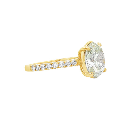 1.90 Oval Diamond Solitaire Engagement Ring 18k