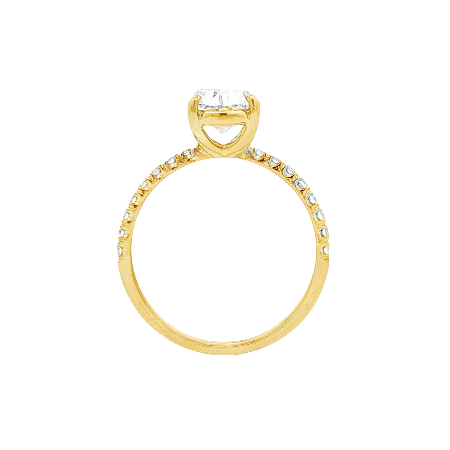 1.90 Oval Diamond Solitaire Engagement Ring 18k