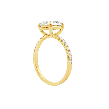 1.90 Oval Diamond Solitaire Engagement Ring 18k