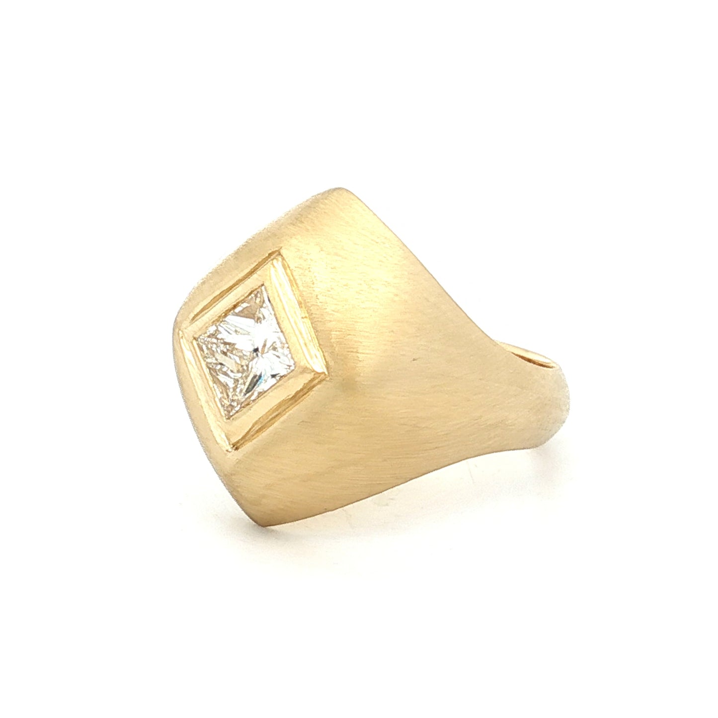 1.25 Princess Diamond Cocktail Ring 18k Yellow Gold
