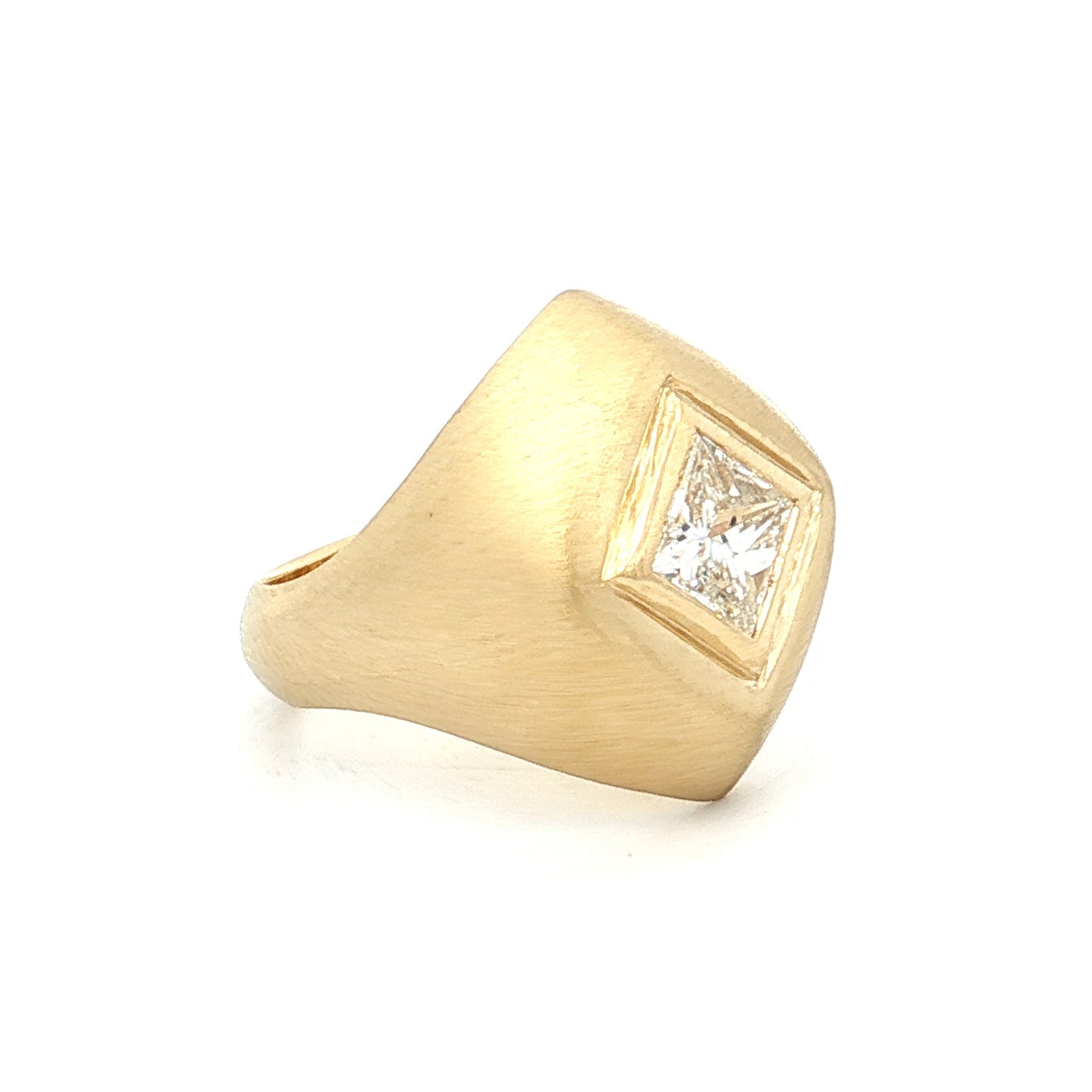 1.25 Princess Diamond Cocktail Ring 18k Yellow Gold