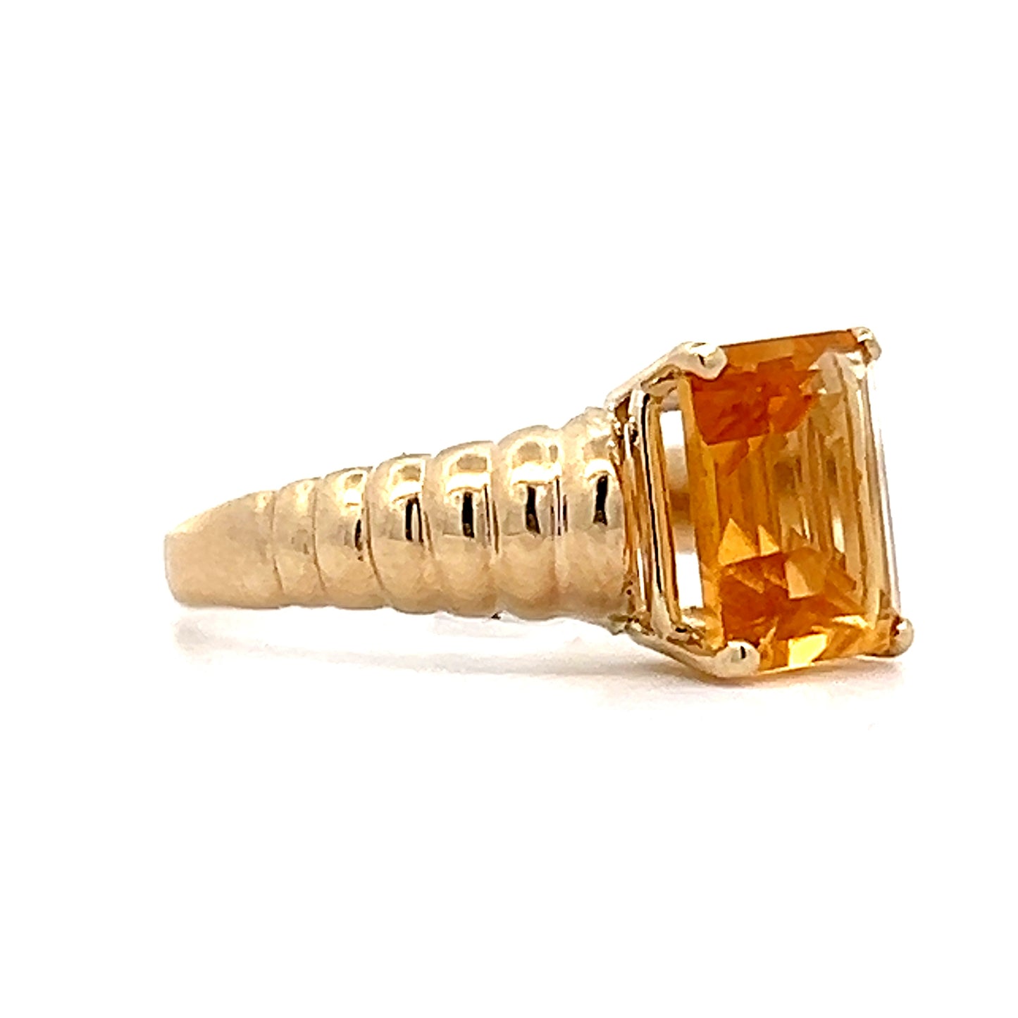 1.70 Citrine Cocktail Ring in 14k Yellow Gold