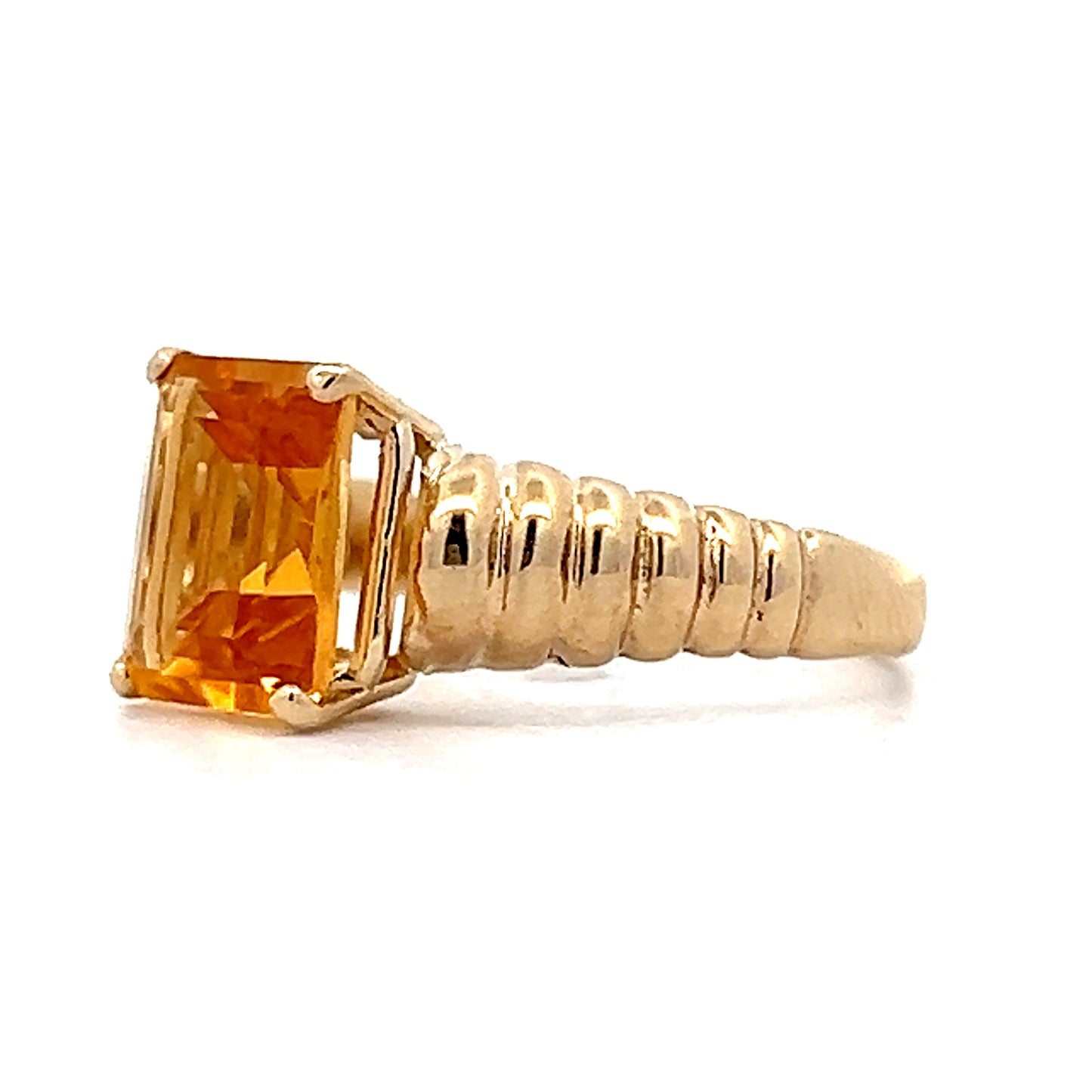 1.70 Citrine Cocktail Ring in 14k Yellow Gold