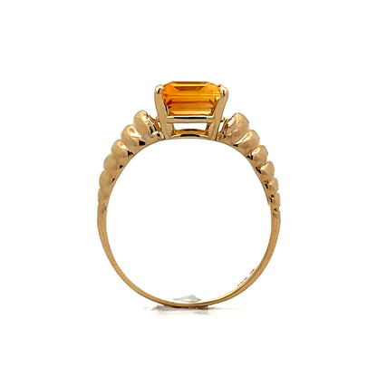 1.70 Citrine Cocktail Ring in 14k Yellow Gold