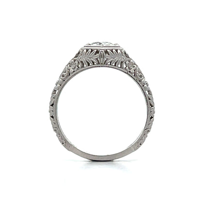 .80 Antique Style Diamond Engagement Ring 14k