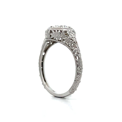 .80 Antique Style Diamond Engagement Ring 14k