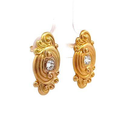 .28 Shreve & Co Vintage Diamond Earrings 14k