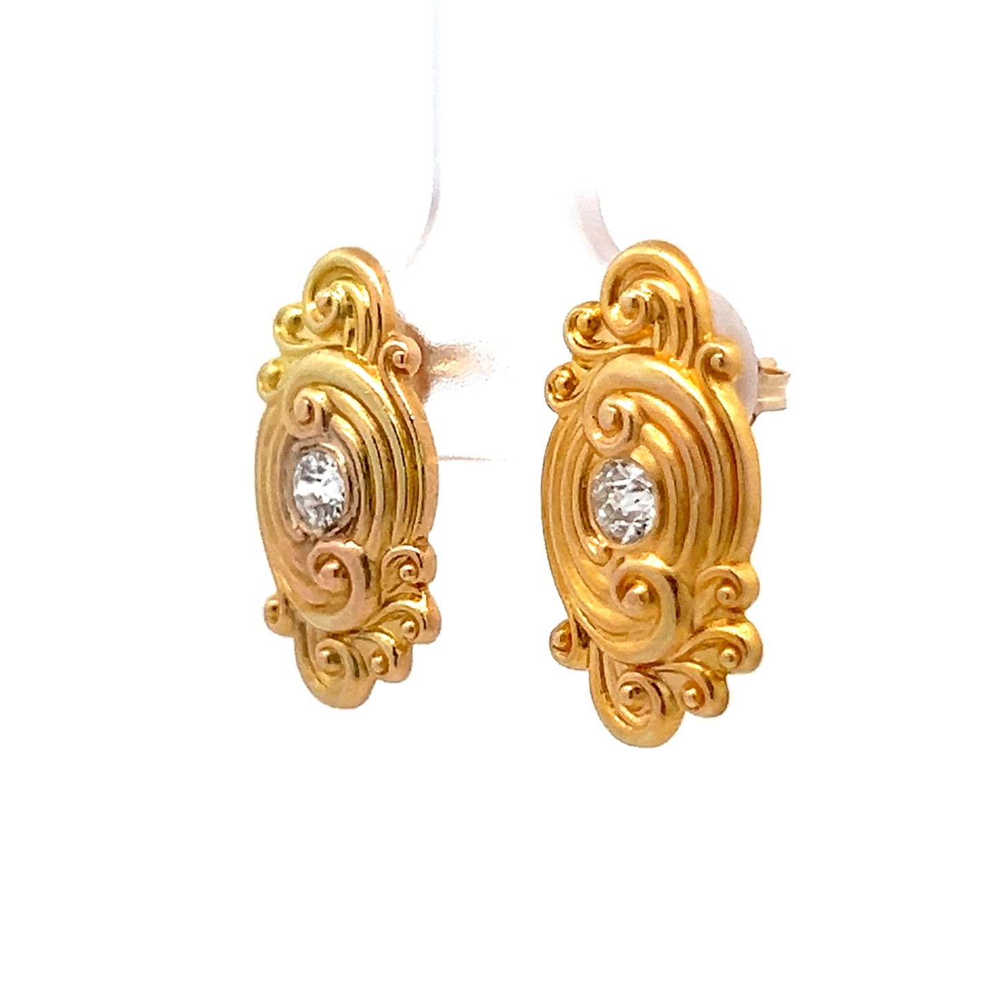 .28 Shreve & Co Vintage Diamond Earrings 14k