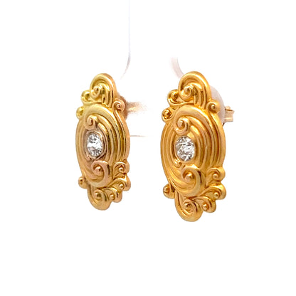 .28 Shreve & Co Vintage Diamond Earrings 14k
