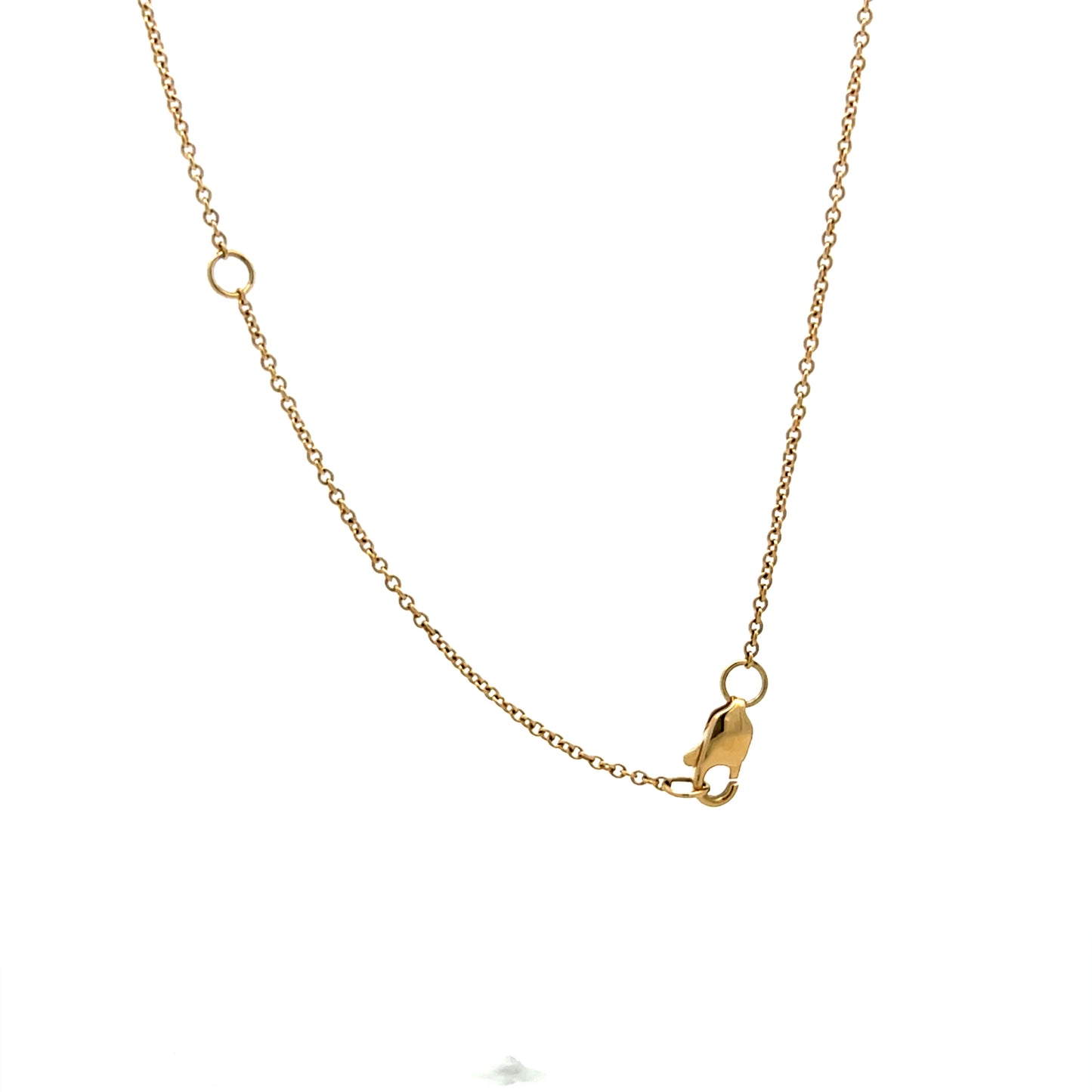 .51 Bezel Ruby Dangle Necklace in 14k Yellow Gold