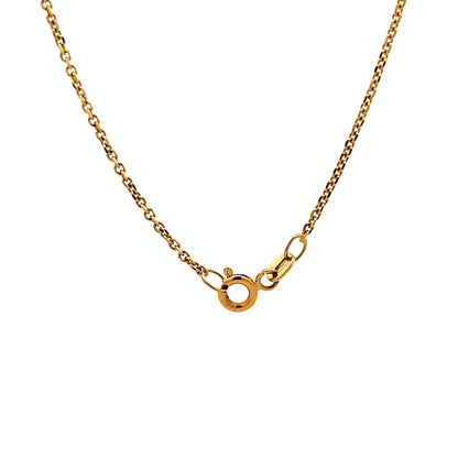 .53 Old Euro Diamond Pendant Necklace in 14k