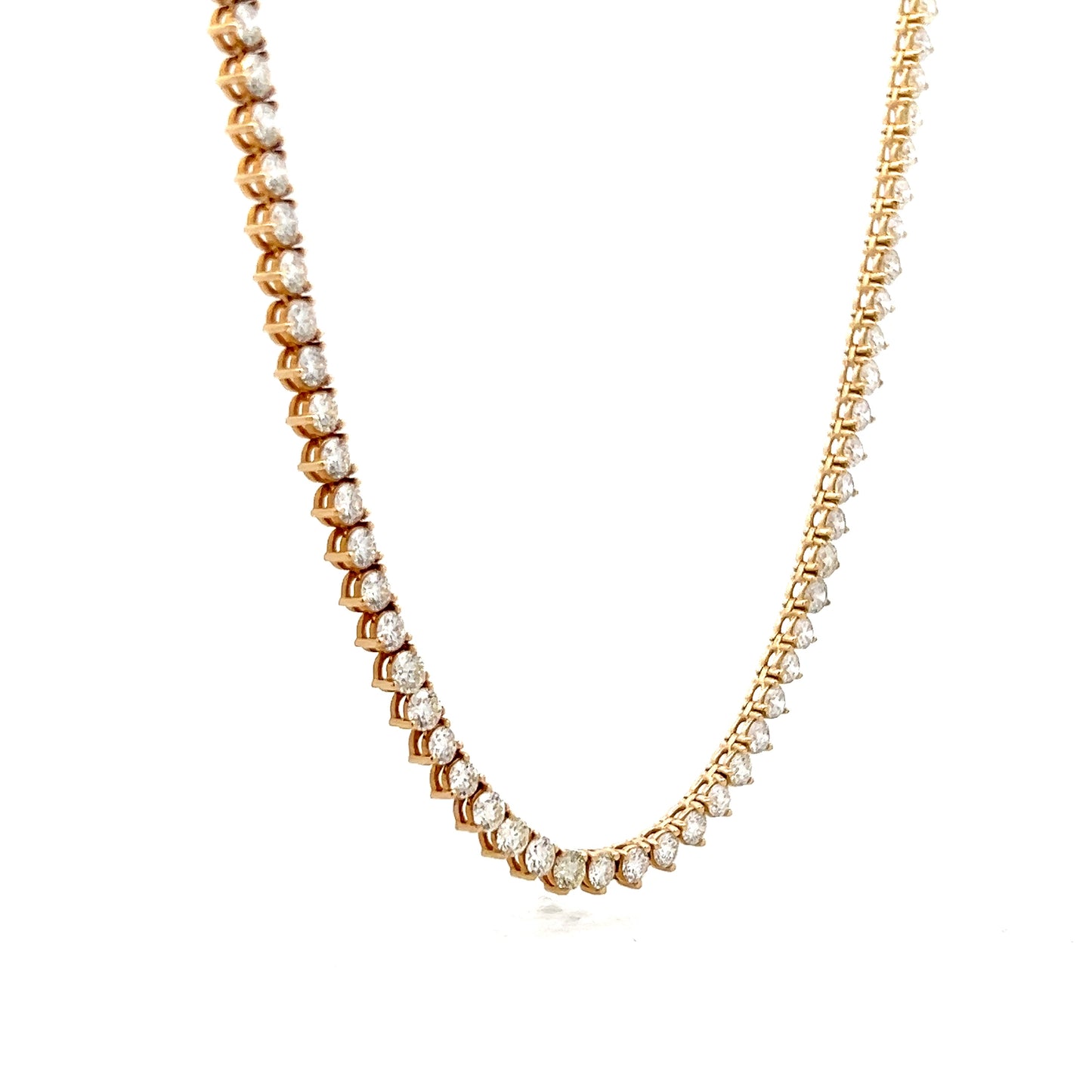8.80 Diamond Tennis Necklace in 14k Yellow Gold
