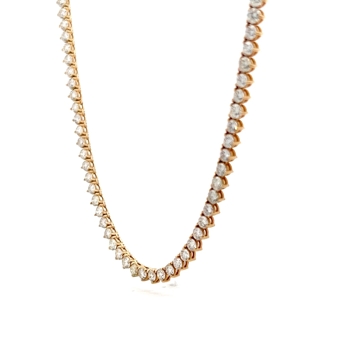 8.80 Diamond Tennis Necklace in 14k Yellow Gold