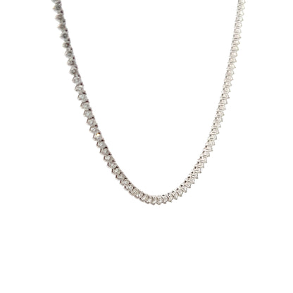 7 Carat Diamond Tennis Necklace in 14k White Gold