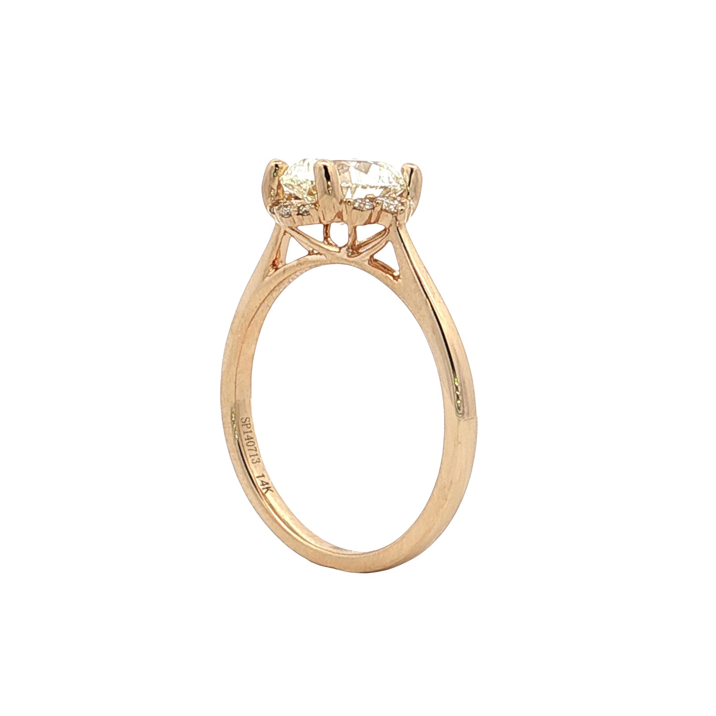 1.50 Oval Diamond Engagement Ring 14k Yellow Gold
