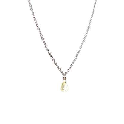 .30 Pear Rose Diamond Pendant Necklace in 14k