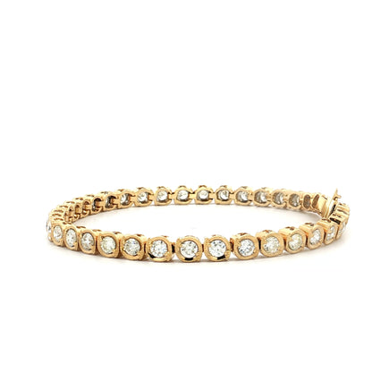 4.00 Carat Diamond Tennis Bracelet 18k Yellow Gold