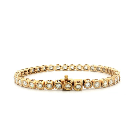 4.00 Carat Diamond Tennis Bracelet 18k Yellow Gold