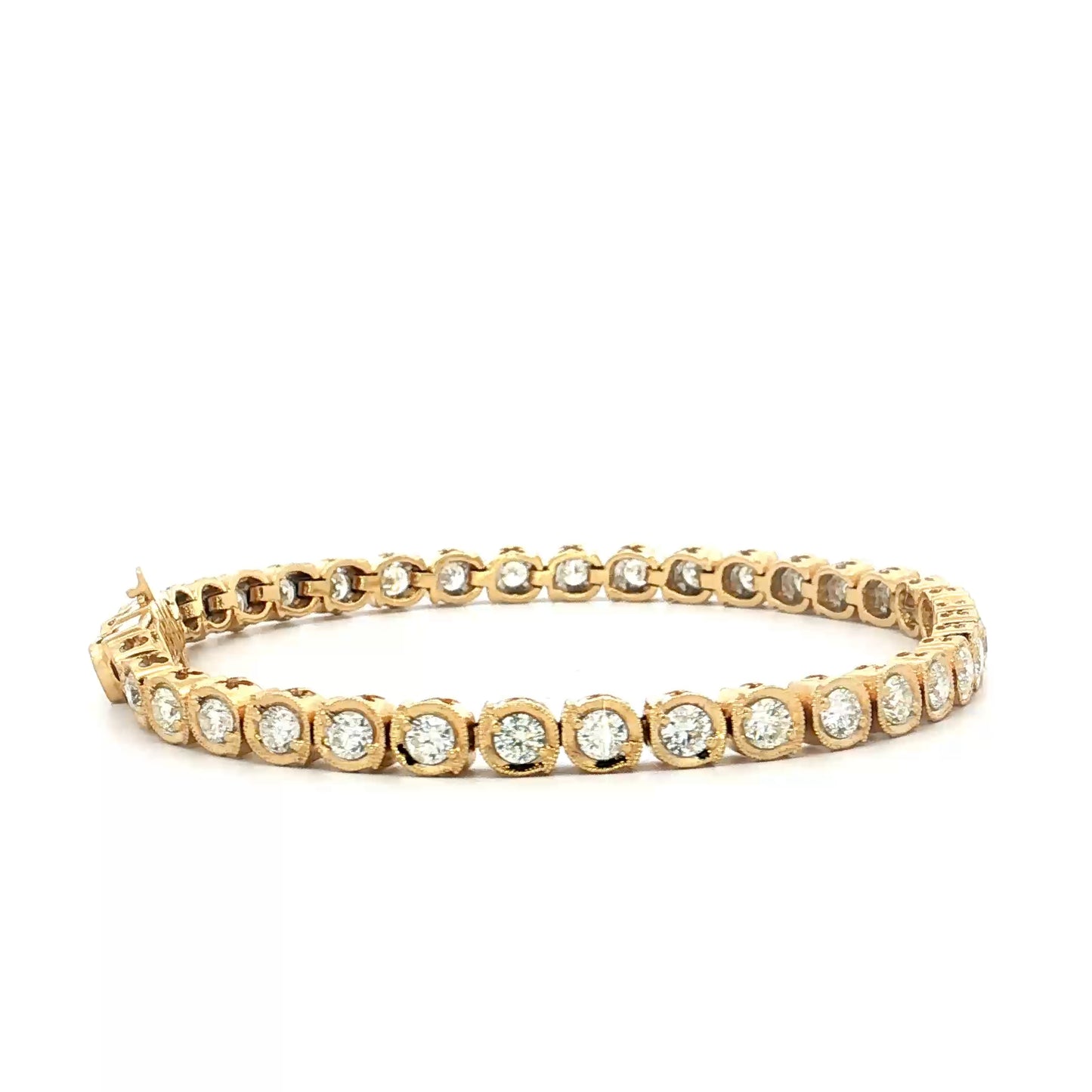 4.00 Carat Diamond Tennis Bracelet 18k Yellow Gold