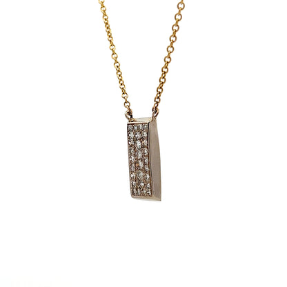 .81 Diamond Bar Pendant Necklace in 14k