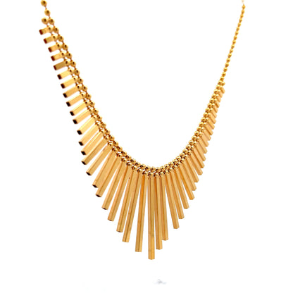 16 Inch Fringe Statement Necklace in 14k Yellow Gold