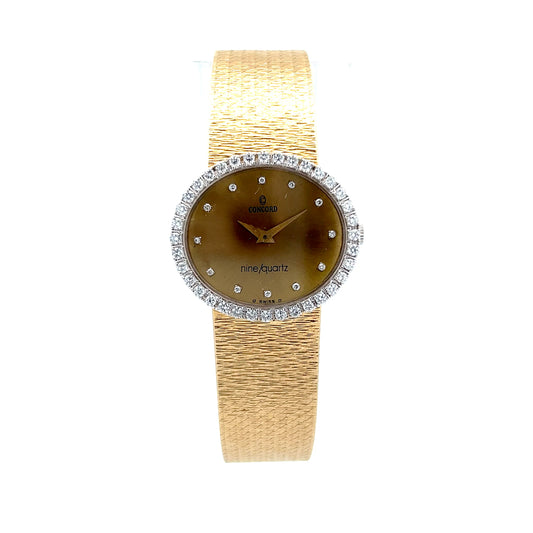 1990's Concord Model Nine Ladies Watch 14k