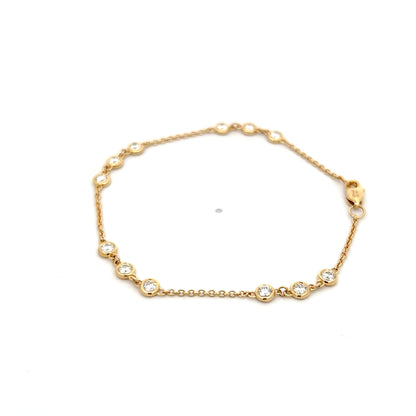 .87 Diamonds by the Yard Bracelet in 14k Yellow Gold