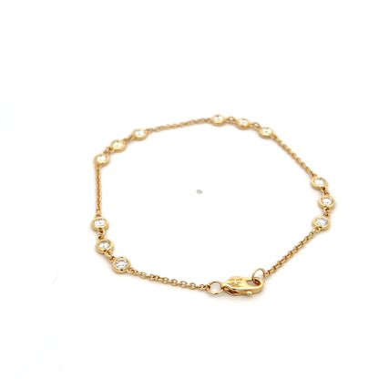 .87 Diamonds by the Yard Bracelet in 14k Yellow Gold