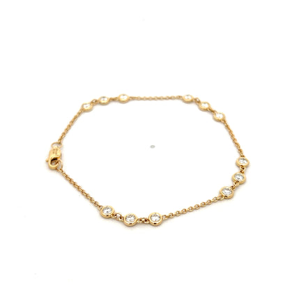 .87 Diamonds by the Yard Bracelet in 14k Yellow Gold